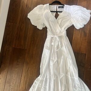 MINKPINK White Maxi Wrap Dress